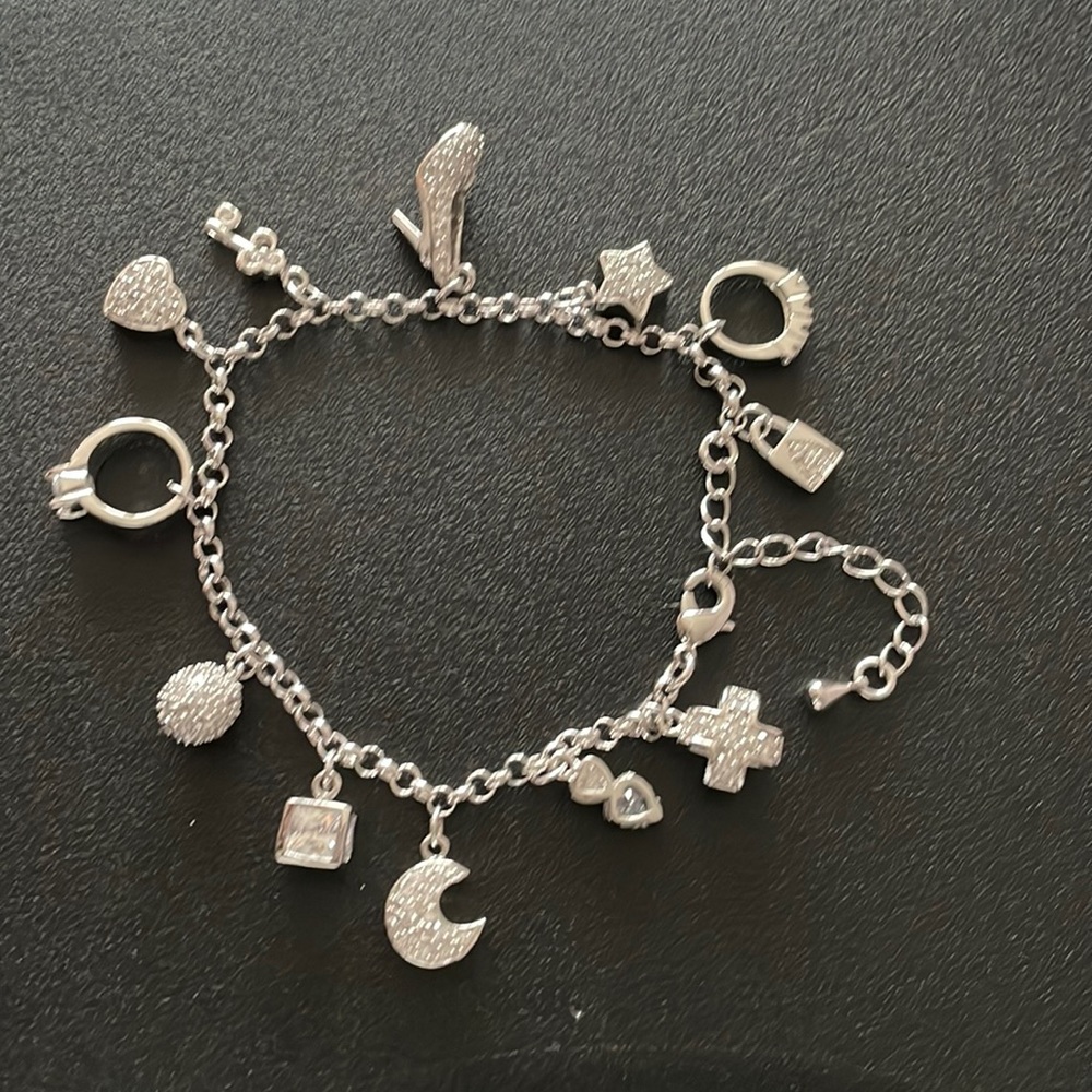 Silver Charm Ankle Bracelet